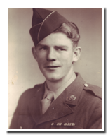 John “Reds” Baker in his army uniform, circa 1940s
